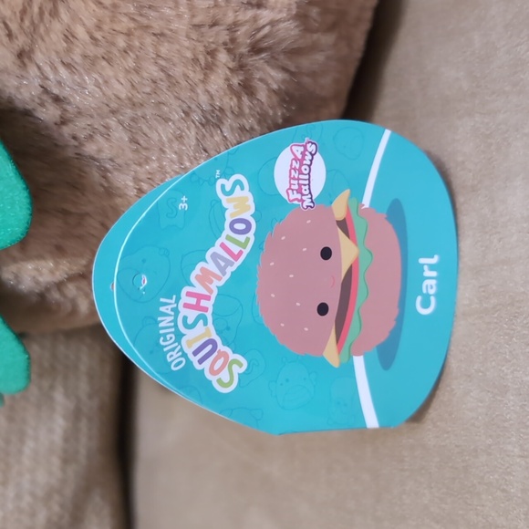 Original Squishmallows "Carl" the Hamburger a Fuzzamallow by Kelly Toys - Picture 2 of 5